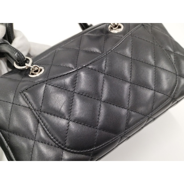 CHANEL ミニボストンバッグ カンボンライン マトラッセ ブラック CHANEL ミニボストンバッグ カンボンライン マトラッセ ブラック