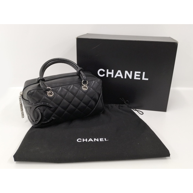 CHANEL ミニボストンバッグ カンボンライン マトラッセ ブラック CHANEL ミニボストンバッグ カンボンライン マトラッセ ブラック