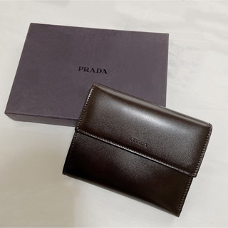 プラダ(PRADA)の未使用 プラダ PRADA 財布 サイフ 三つ折 ブラウン 茶色(財布)