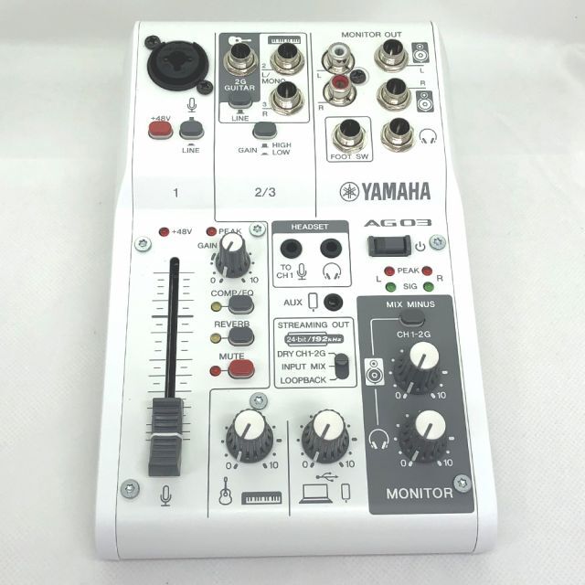 YAMAHA ライブストリーミングミキサー AG03MK2 W ホワイト YAMAHA ライブストリーミングミキサー AG03MK2 W ホワイト