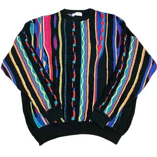 COOGI - 【個性派古着】90s 希少 COOGI風 3Dニット USA製 芸術の