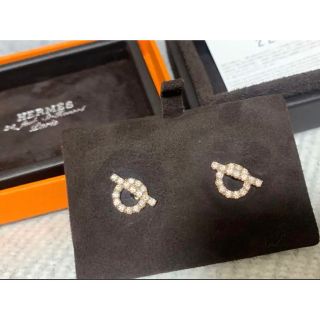 エルメス(Hermes)のHERMES エルメス ピアス フィネス　ピンクゴールド　ダイヤモンド(ピアス)