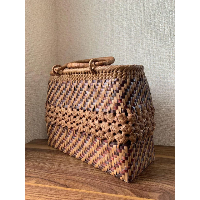 桜皮、山葡萄 手作り 籠バッグ 花編み、網代編み | www.eintauto.com