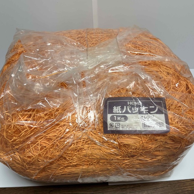 素晴らしい 緩衝材 紙パッキン 業務用 1kg 薄橙 うすだいだい シモジマ HEIKO