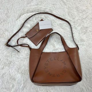 ステラマッカートニー(Stella McCartney)の【美品】STELLA McCARTNEY ロゴ　2way ショルダーバッグ　茶色(ショルダーバッグ)