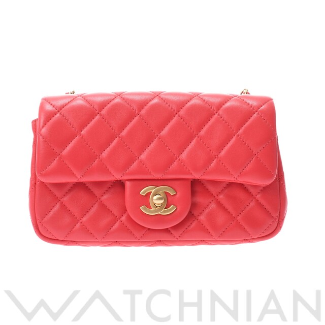 割引発見 CHANEL - ラムスキン /ゴールド金具 レッド マトラッセ ショルダーバッグ レディース ランダム品番 AS1787 CHANEL シャネル 未使用品 ショルダーバッグ