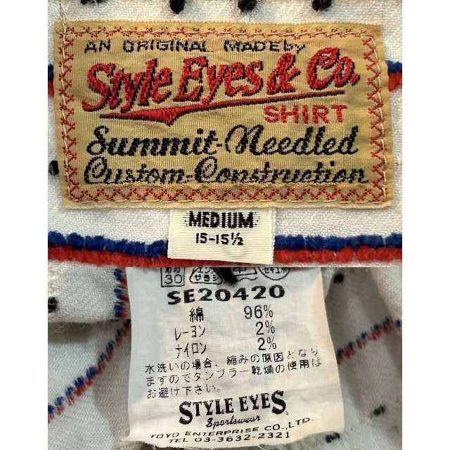 STYLE EYES(スタイルアイズ)の＊東洋 STYLE EYES オープンカラー シャツ 点々シャツ トップス M メンズのトップス(シャツ)の商品写真