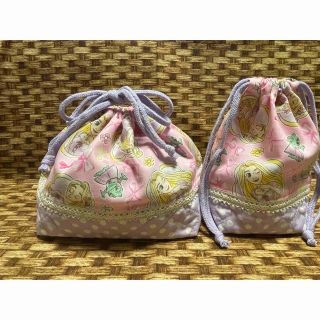 ★ラプンツェル★パープル★お弁当袋＆コップ袋★ハンドメイド★入園入学★(外出用品)