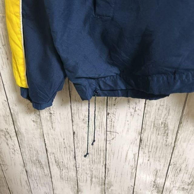 58SPORTS Vネックプルオーバー ミシガン州立大  ゲームシャツ XL 紺 メンズのジャケット/アウター(ナイロンジャケット)の商品写真