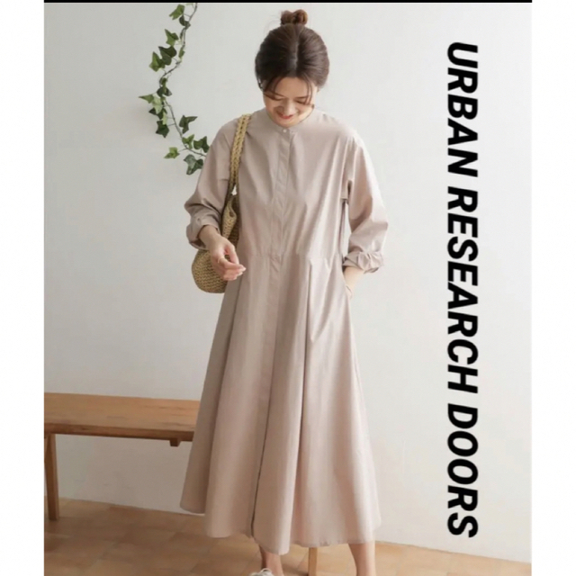 URBAN RESEARCH DOORS コットンリヨセルフレアワンピース