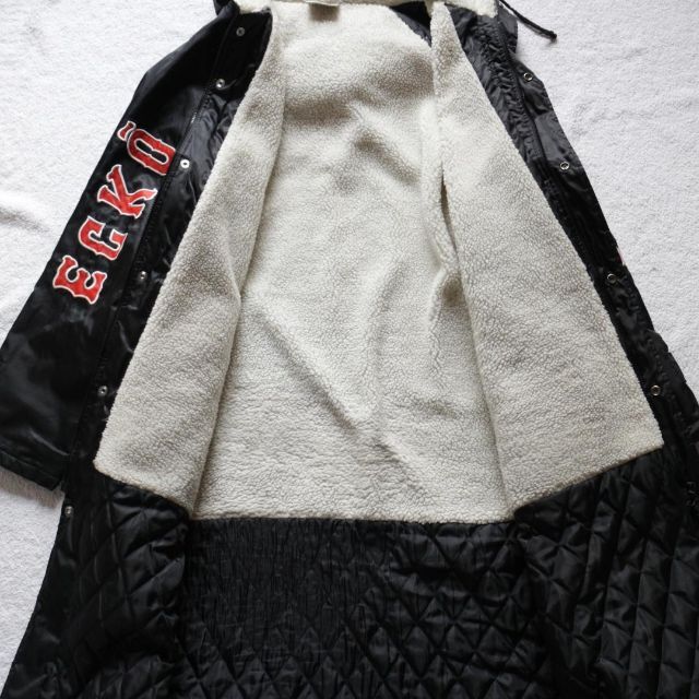 ECHO(エコー)のECKO エコー ベンチコート ロングコート XL 裏ボア ヒップホップ 黒 メンズのジャケット/アウター(その他)の商品写真