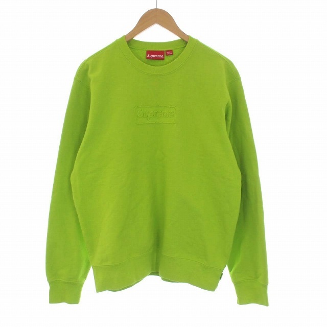 supreme cutout logo crewneck lime XL