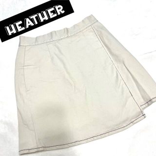 ヘザー(heather)の♥美品♥Heather 台形ミニ キュロットスカート オフホワイト(キュロット)