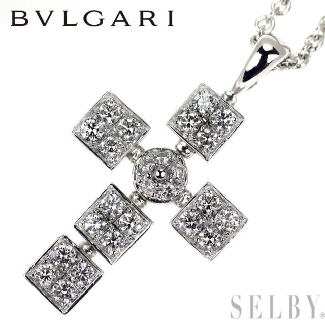 再入荷】 BVLGARI - ブルガリ K18WG ダイヤモンド ネックレス ルチア