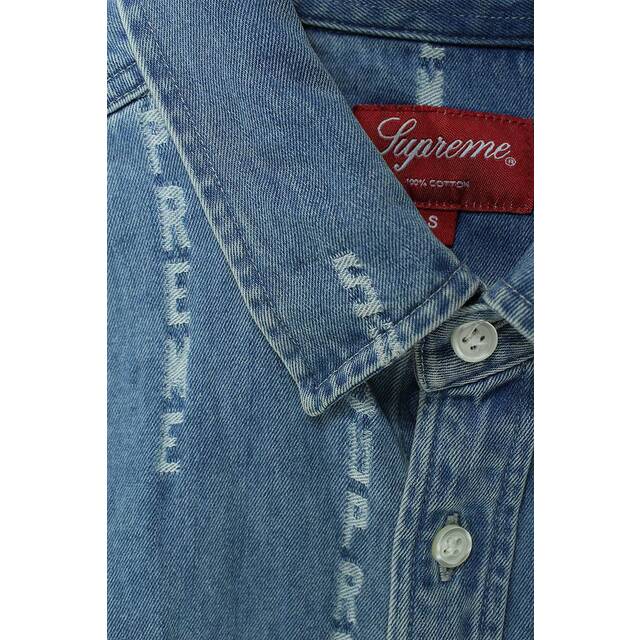 シュプリーム 20AW Logo Stripe Jacquard Denim Shirt ロゴストライプ ...