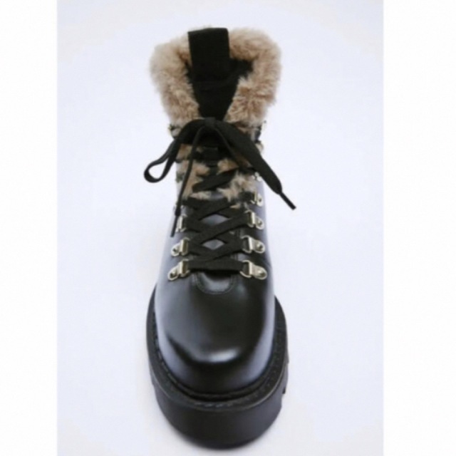 ZARA レザームートンブーツ 37 www.cleanlineapp.com