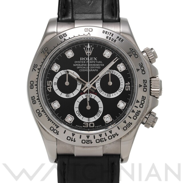 ROLEX - 中古 ロレックス ROLEX 116519G ランダムシリアル ブラック /ダイヤモンド メンズ 腕時計