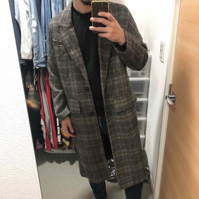 ZARA - ZARA チェック柄 ロングコート XS タグつきの通販 by Yasha