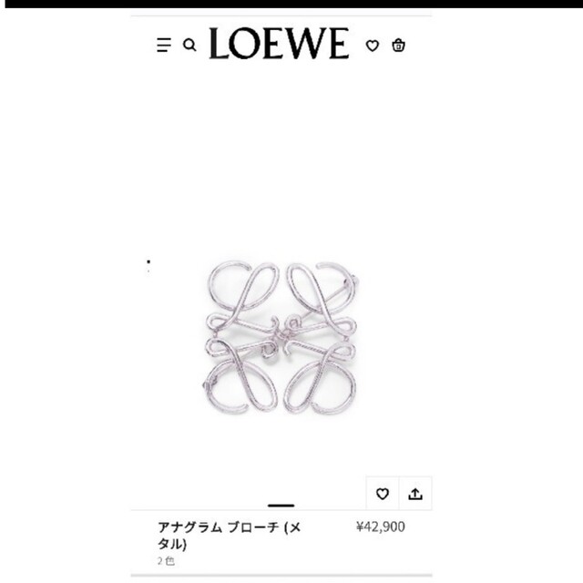 LOEWE - ロエベブローチの通販 by ココロ's shop｜ロエベならラクマ