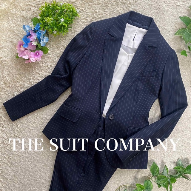 38M位肩幅SUIT COMPANY she  M位　上下38  凛とした印象の素敵なスーツ