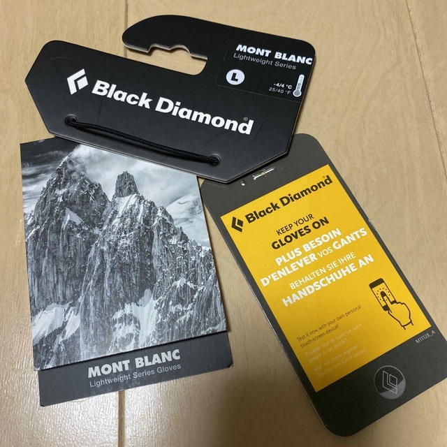 Black Diamond(ブラックダイヤモンド)のブラック　ダイヤモンド　モンブラン　グローブ　L ブラック　ナイロン　手袋 メンズのファッション小物(手袋)の商品写真
