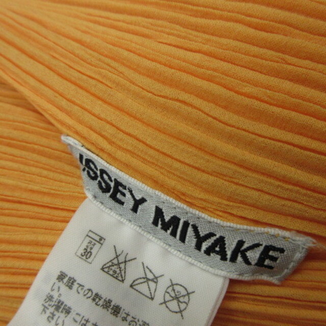 イッセイミヤケ ISSEY MIYAKE 美品 プリーツ シャツ オレンジ M