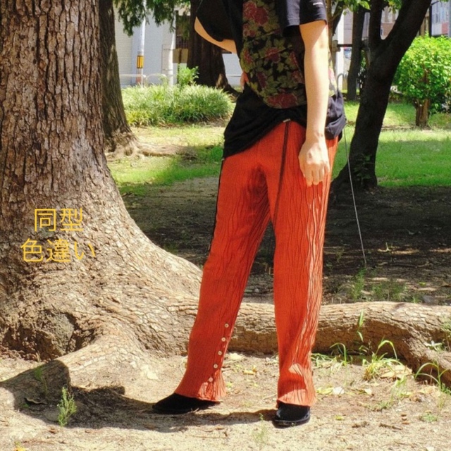 BELPER Wave Pleated Pants ベルパー ストレッチパンツ - カジュアルパンツ
