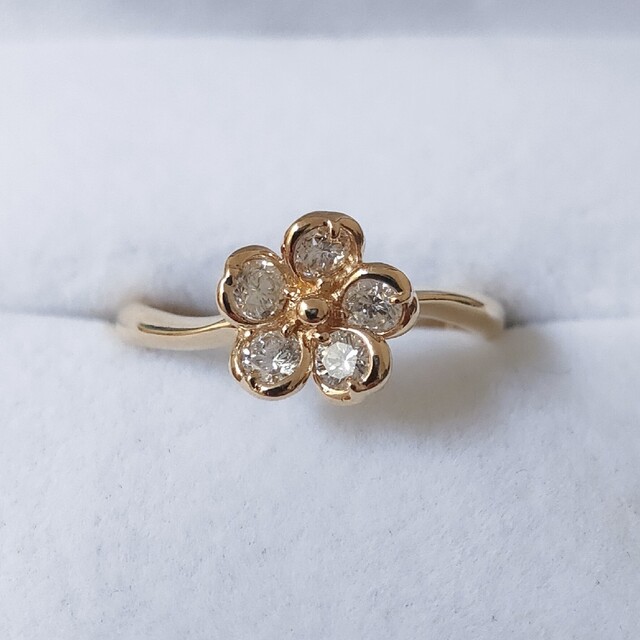 B品セール ポーラ Pt900 ダイヤモンド 0.50ct リング フラワー 花 POLA