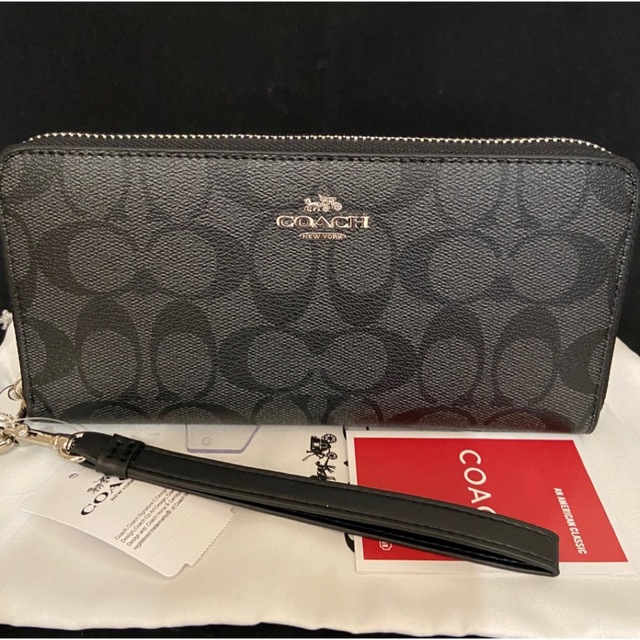 COACH - ギフト⭕️ コーチ 財布 新作 黒シグネチャー メンズレディス ...