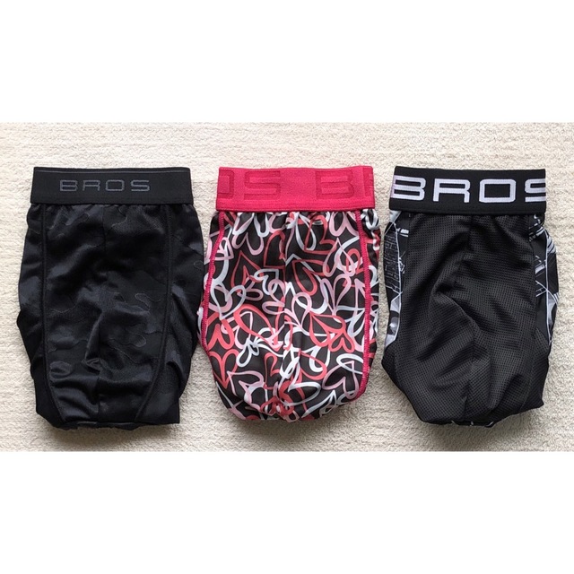 BROS ブロス ボクサーパンツ Ｍサイズ ブラック＆ピンク＆ブラック3枚セット