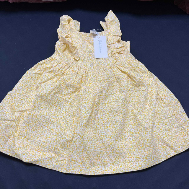 新品　ポロ　ラルフローレン　85 ワンピース  黄色 キッズ/ベビー/マタニティのキッズ服女の子用(90cm~)(ワンピース)の商品写真