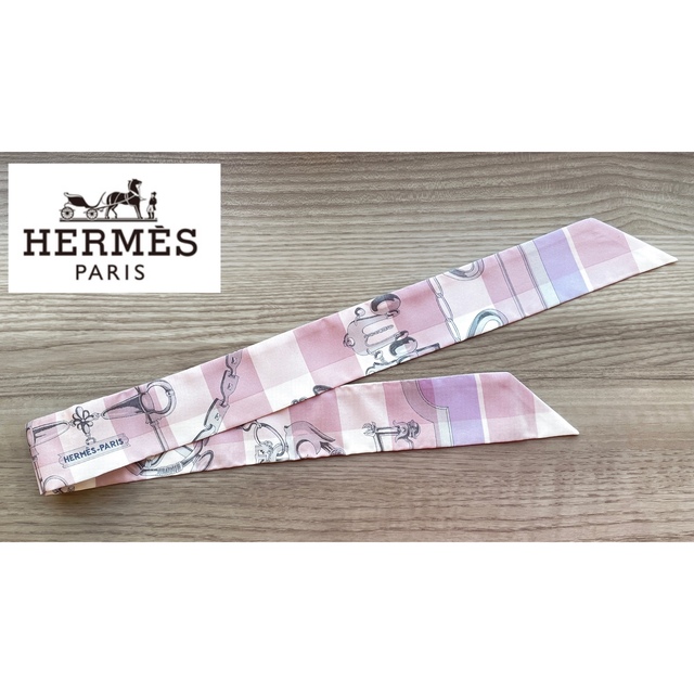 エルメス HERMES ツイリー 春色 ピンク ホワイト ラベンダー パープル