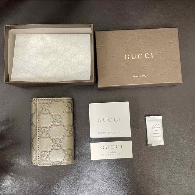 Gucci(グッチ)の極美品 希少 グッチ キーケース GG グッチシマ レザー メンズ レディース メンズのファッション小物(キーケース)の商品写真