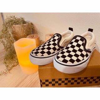 ヴァンズ(VANS)のVANSブロックチェッカー15センチ(スリッポン)