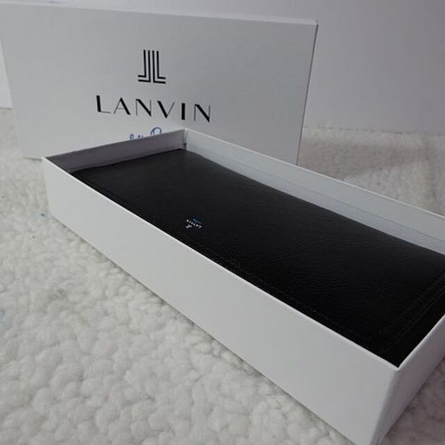 【新品/本物】LANVIN en Bleu ラウンドファスナー長財布/黒