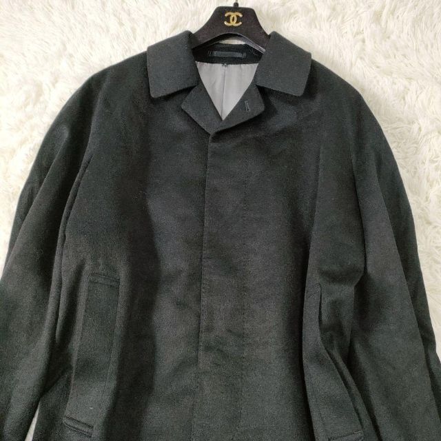 【シルクを贅沢に】  バレストリーノ ロングコート ウール 絹 大きいサイズ メンズのジャケット/アウター(ステンカラーコート)の商品写真
