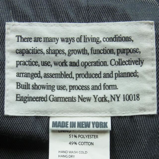 Engineered Garments(エンジニアードガーメンツ)のEngineered Garments エンジニアードガーメンツ Andover Jacket Wool ウール アンドーバー テーラード ジャケット ダークグレー系 M【中古】 メンズのジャケット/アウター(その他)の商品写真