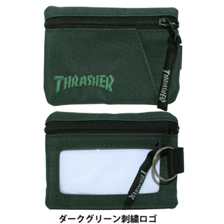 THRASHER - THRASHER カードコインケース スラッシャー ダークグリーン