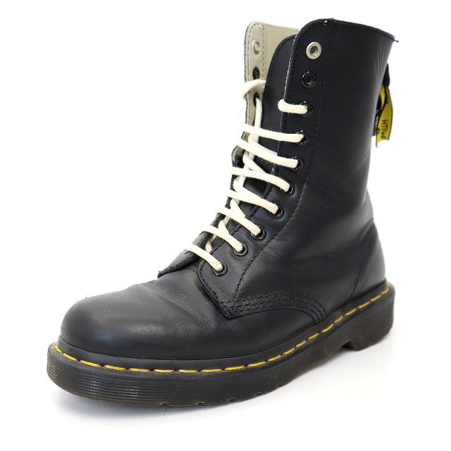 Dr.Martens(ドクターマーチン)の23cm Y's × ドクターマーチン バックジップ 10ホール レザーブーツ レディースの靴/シューズ(ブーツ)の商品写真