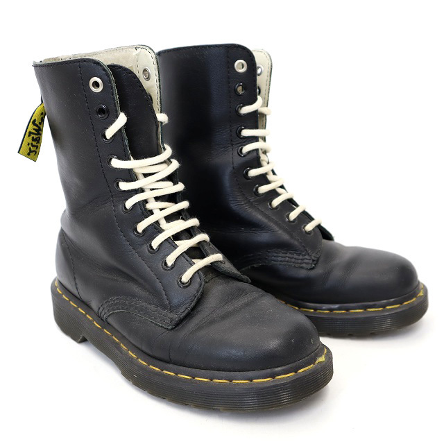 Dr.Martens(ドクターマーチン)の23cm Y's × ドクターマーチン バックジップ 10ホール レザーブーツ レディースの靴/シューズ(ブーツ)の商品写真