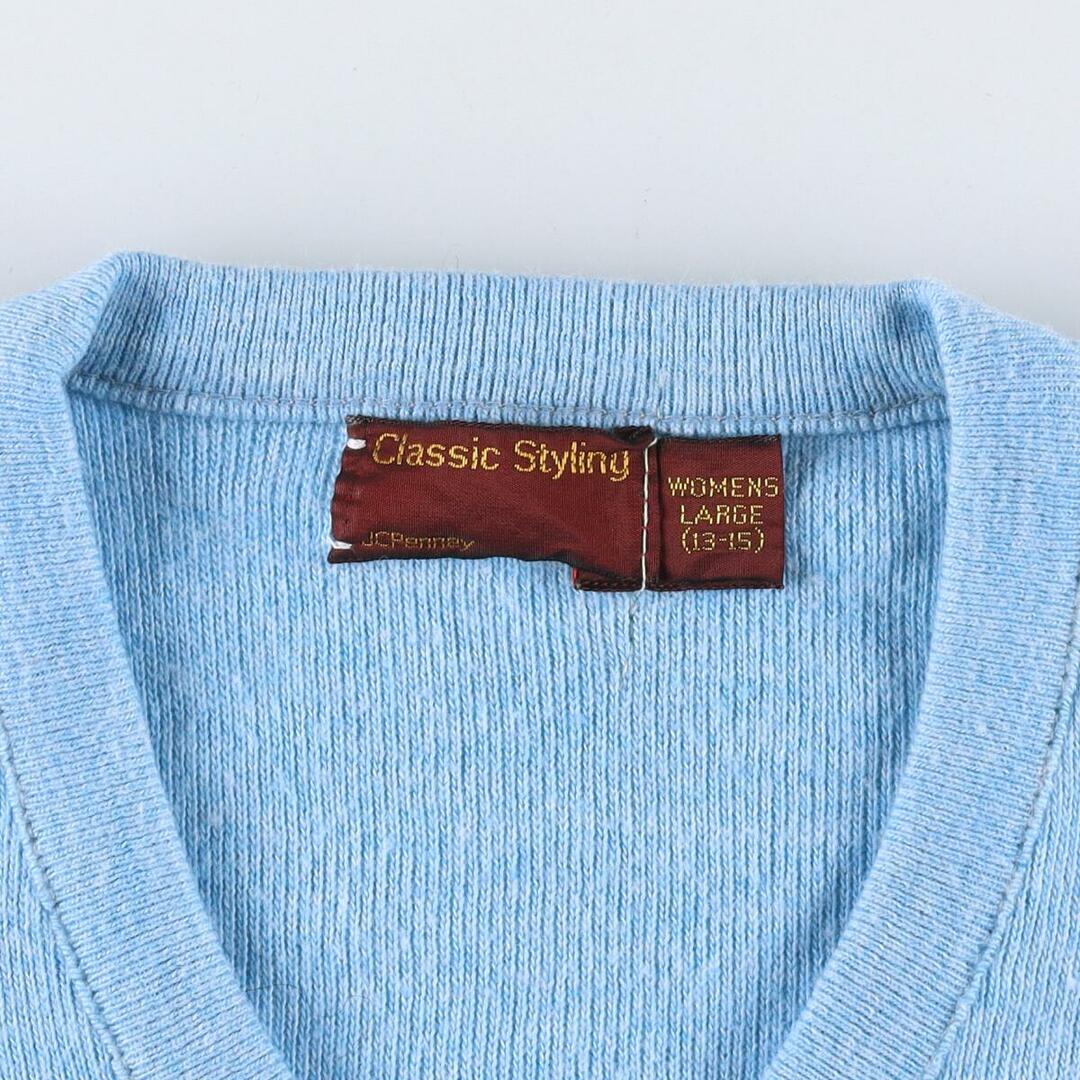 80年代 ジェイシーペニー J.C.Penney Classic Styling Vネック ウールニットセーター USA製 レディースM ヴィンテージ /eaa304161 2