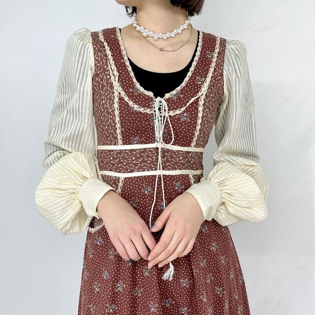 GUNNE SAX - 古着 70年代 ガンネサックス GUNNE SAX Jessica 総柄 長袖 ...