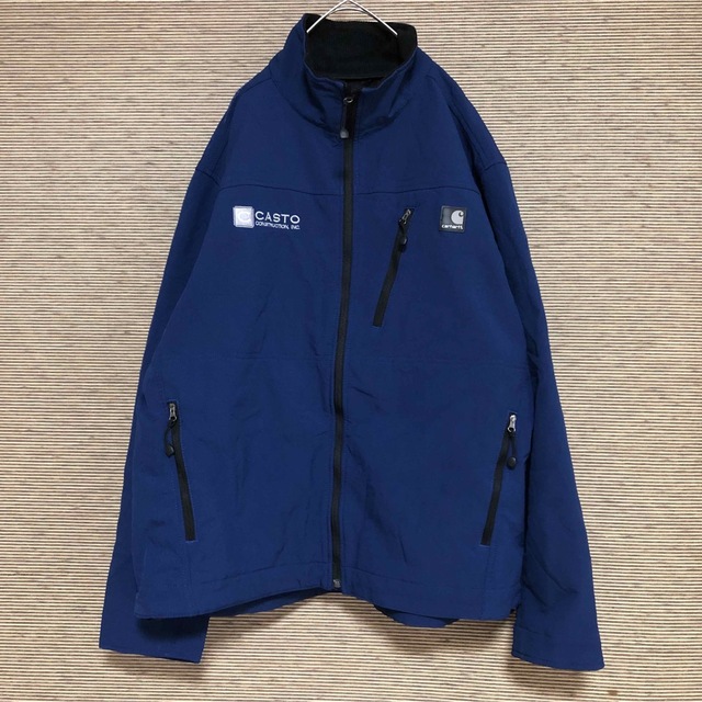 Carhartt カーハート 刺繍 企業 希少 フルジップ ナイロンジャケット Carhartt カーハート 刺繍 企業 希少 フルジップ ナイロンジャケット
