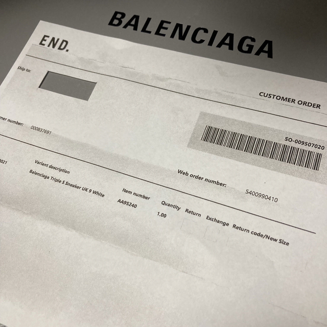 一度短時間着用 BALENCIAGA Triple S UK9 | www.jarussi.com.br