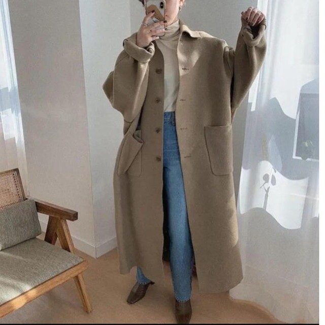 TODAYFUL(トゥデイフル)のNOKCHA originalwool over coat  beige レディースのジャケット/アウター(ロングコート)の商品写真