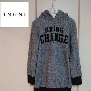 イング(INGNI)のINGNI イング パーカーワンピース グレー(ミニワンピース)