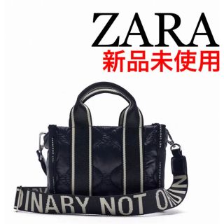 ❤️新品未使用❤️ZARA ナイロン ミニ トートバッグ ショルダー 黒(ショルダーバッグ)