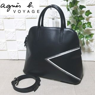 アニエスベー(agnes b.)の【美品】アニエスベー 2way ショルダーバッグ  牛革 レトロフューチャー(ショルダーバッグ)