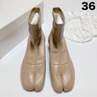 新品 36 マルジェラ 21ss タビ ショート レザーブーツ 3980