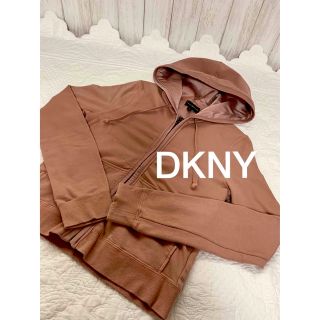 ダナキャランニューヨーク(DKNY)のDKNY JEANS パーカー　くすみピンク(パーカー)